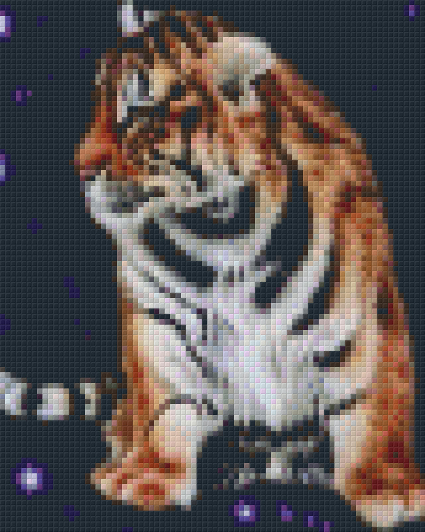 Night Stars Tiger Four [4] Baseplate PixelHobby Mini-mosaic Art Kit image 0